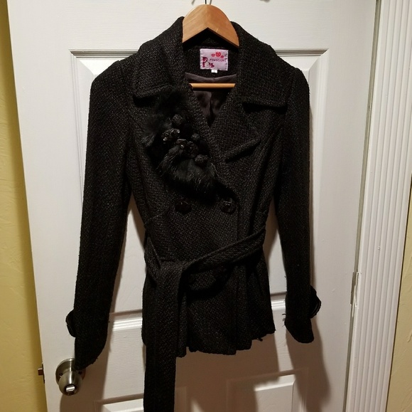 Pomocioro black waist length jacket - Picture 3 of 5